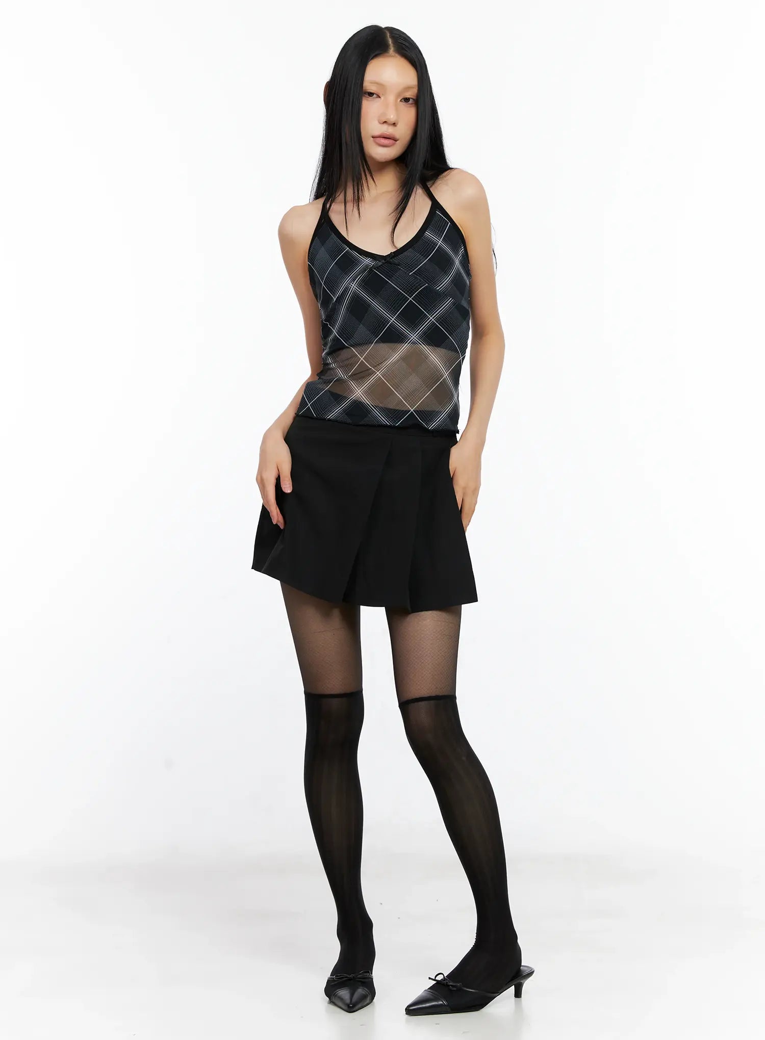 Pleated A-Line Mini Skirt CL529